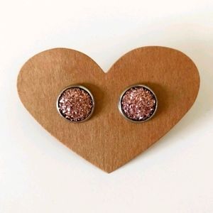Druzy Crystal Stud Earring
